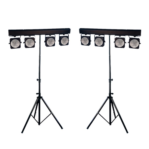 Licht set 2: 8x LED spot op statief